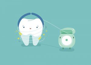 Animation of tooth wrapped in floss