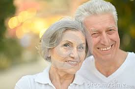 Happy older couple