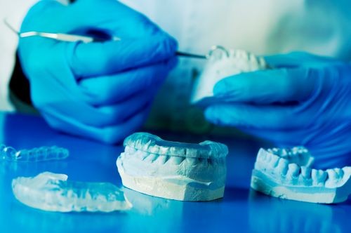 Dentist Making Teeth Grinding Night Mouthguard